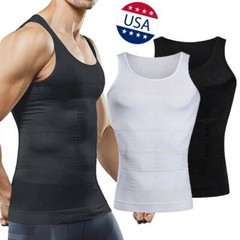 Men’s Slimming Vest Body Shaper Abs Abdomen Compression Shirt Workout Tank Tops