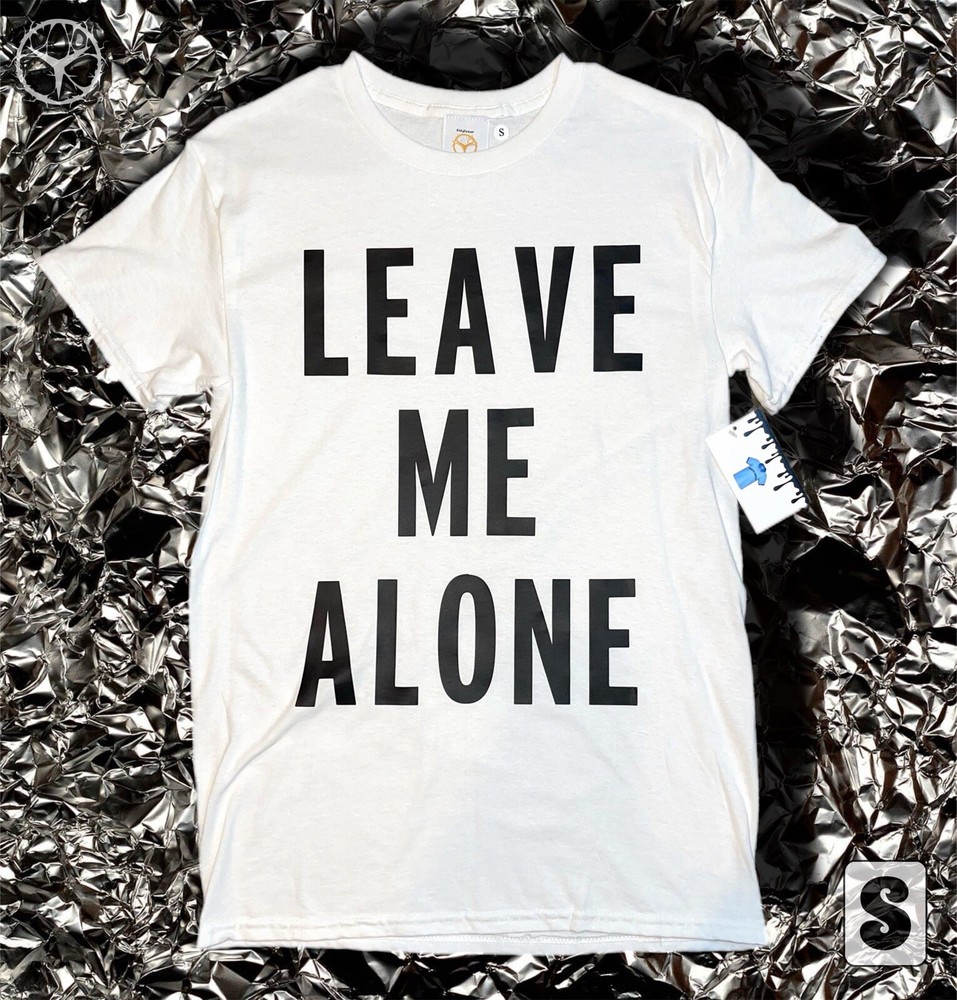Leave Me Alone Vinyl white Shirt Size (S)