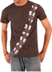 New Star Wars Chewbacca Bandolier Graphic T Shirt Brown Mens