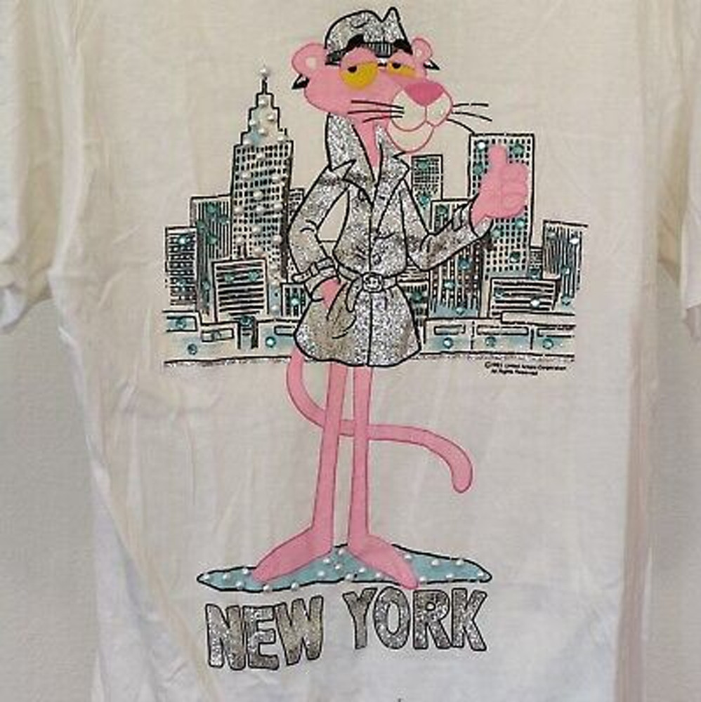 1985 Pink Panther New York Mens T shirt s-5xl cotton UM378