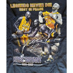 Kobe Bryant Tribute T-Shirt Legends Never Die Lakers Black Mamba Mens L
