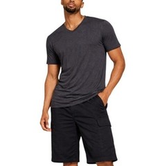 Unbound Merino Men’s Black 100% Merino Wool V-Neck T-Shirt Size L