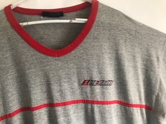 Big Daddy Men’s Sz 3XL Graphic Print 1 bd Logo Contrasting Trim Red Grey T-shirt