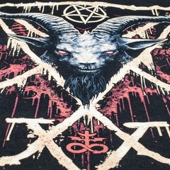 Satan style T-Shirt. Occult symbolism. Devil, Baphometh, Lilith, 666, Deamon.