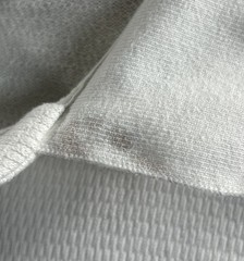 H&M Regular Fit Ribbed Ivory Polo Shirt Size Large