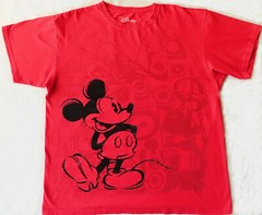 Disney Mickey Mouse Red Screen-Printed Adult Men’s T-Shirt Size XL