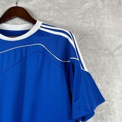 Adidas Mens ClimaCool Blue White Striped Soccer Athletic Shirt XL