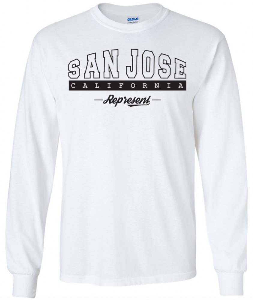 San Jose California State T-Shirt Long Sleeve Graphic Tees Unisex Apparel