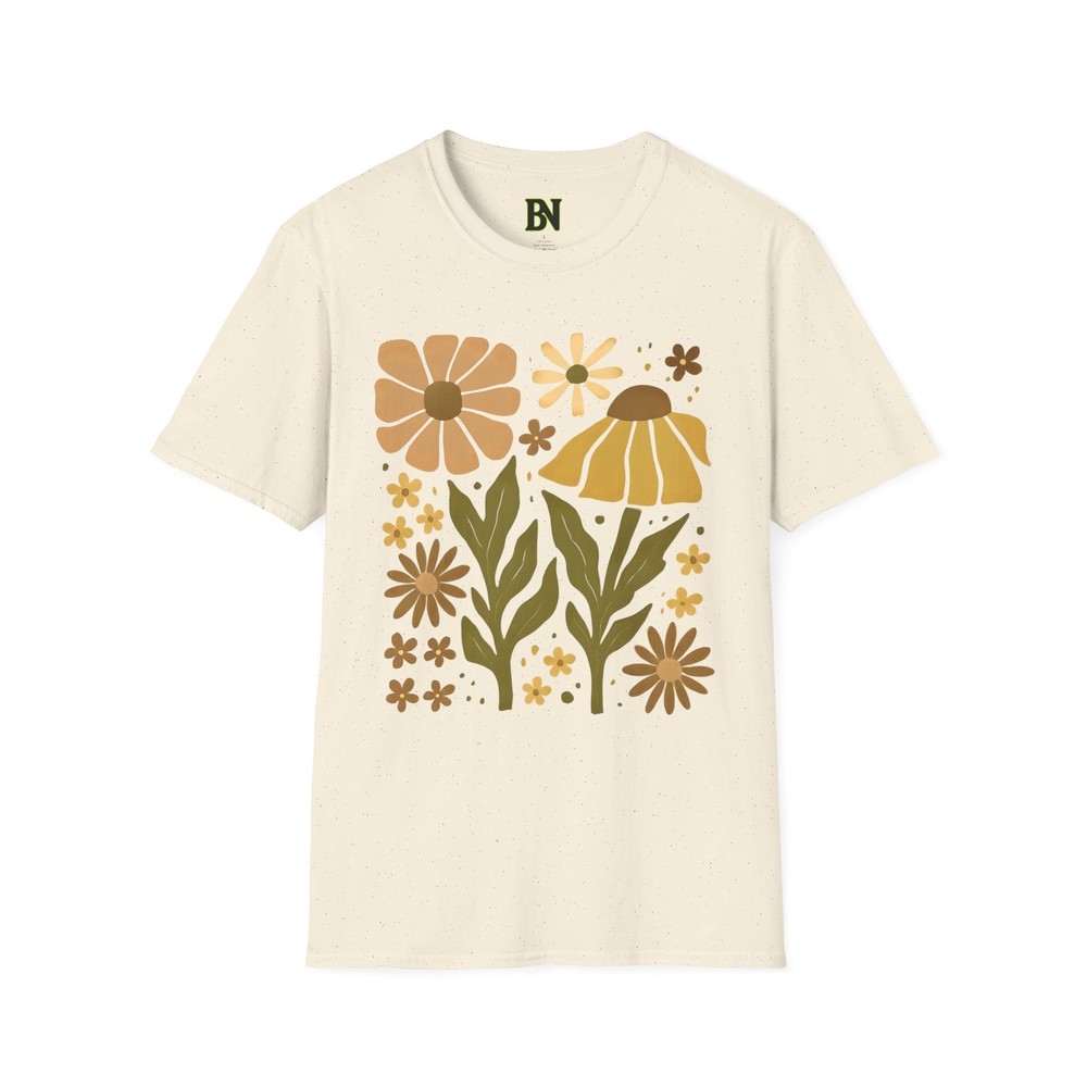 Floral Softstyle T-Shirt – Unisex HoboTee, Casual Everyday Wear, Flower Gift