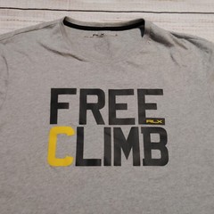Ralph Lauren RLX Shirt Mens 2XL Gray Free Climb Graphic Tee Outdoor Crewneck