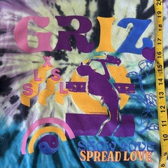 Griz Spread Love Show Love Sax Tie Dye Tshirt Size Small