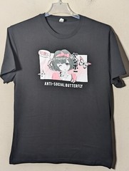 Rebekah Cochran’s Closet Anime Manga Antisocial Butterfly Graphic T-shirt Large