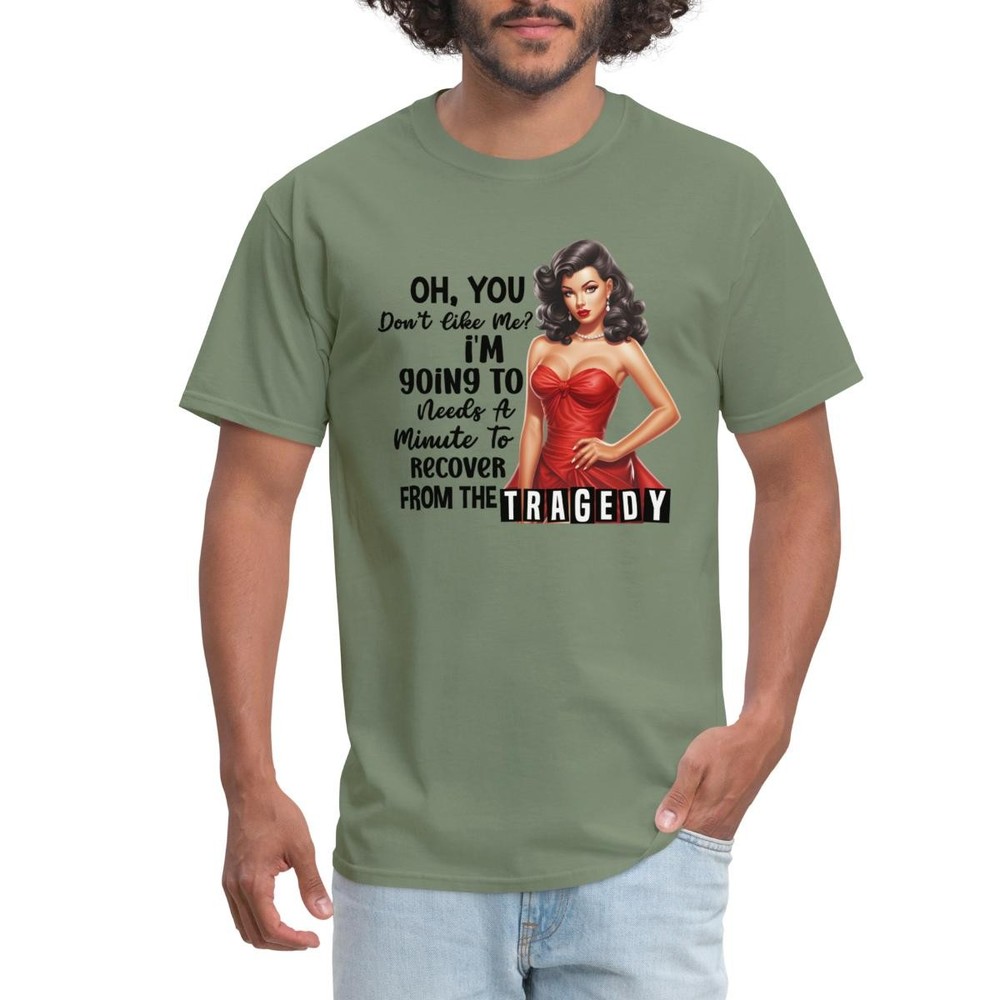 Dark Glamour Femme Fatale Tragedy Look Men’s T-Shirt