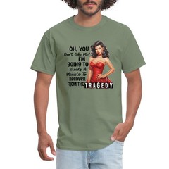 Dark Glamour Femme Fatale Tragedy Look Men’s T-Shirt