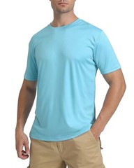 UPF 50+ Men’s Short Sleeve Fishing T-Shirt Outdoor Sport Skin Protection UV Tops