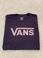Vans Classic Tee Classic Fit Navy/Frost Gray Size Large