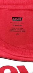 Levis T-shirt Men L Red Graphic Print Logo 100% Cotton.#43240
