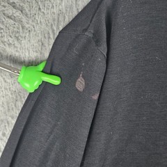 Leisure Lab Pullover T-Shirt Mens 3 Black Stretch Long Sleeve Round Neck Slit