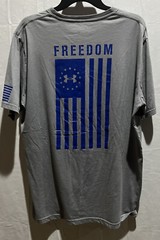 Under Armour Patriotic T-Shirt Men’s Freedom Flag Cotton Loose Fit Graphic