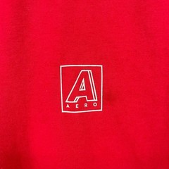 Aeropostale Mens XS Red Moisture Wicking Stretch Raglan Logo Performance T-Shirt