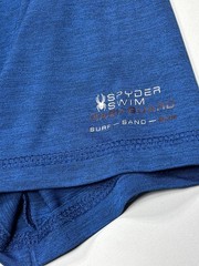 Spyder Mens M Blue Heather Performance Rash Guard T-Shirt UPF 30+ Quick Dry Top