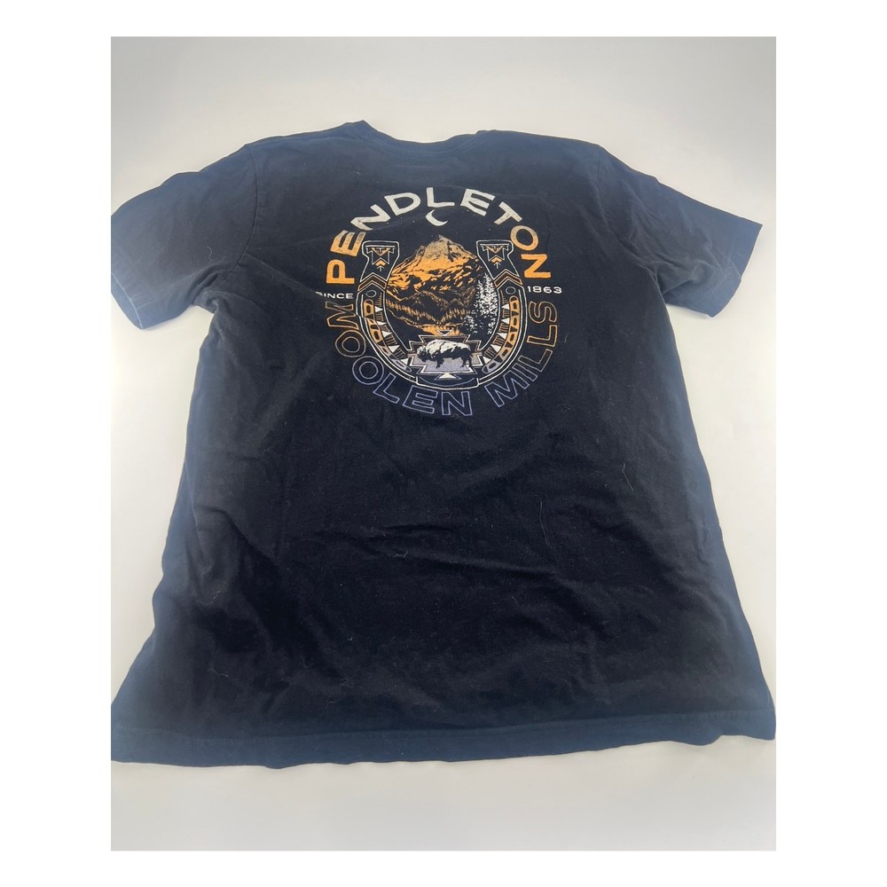 Pendleton Tshirt Adult Large Black Sportswear Preppy Casual Lounge Pullover