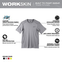 Milwaukee Men’s Work Skin Large Gray Performance Short-Sleeve T-Shirt