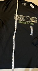 Mossy Oak Men’s 2XL Long Sleeve Black T-Shirt With Camouflage Logo
