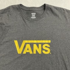VANS Yellow Logo on Dark Grey Tee, XXL