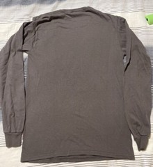 New York Brown Long Sleeve Cottton Blend Delta Pro-Weight T-Shirt Small (325)
