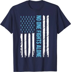 USA Prostate Cancer Awareness Light Ribbon Survivor Unisex T-Shirt S-5XL