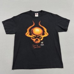 Vintage WWE Stone Cold Steve Austin Shirt Mens Large Black Austin 3:16 Flame