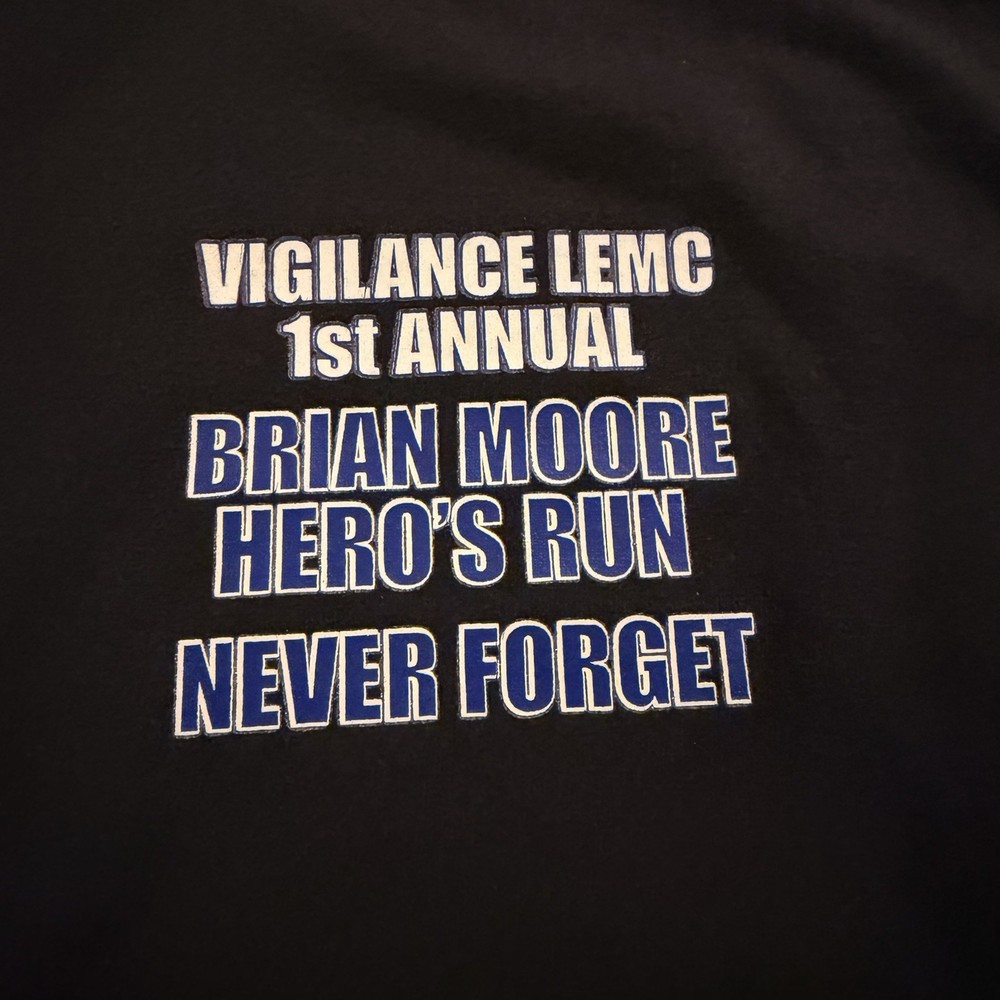 Vintage NYPD Memorial Run Vigilance LEMC T-Shirt Size XL