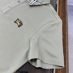 BUR*BERRY Men’s Light Green Short-Sleeve Collared Polo Shirt XL