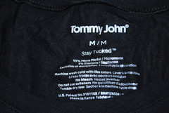 NWOT TOMMY JOHN Second Skin Stay Tucked Crewneck Undershirts Black Men’s Size M