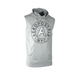 Aeropostale Men’s Grey Tank Hooded Sleeveless (S01) – 1 Pack or 2 Pack