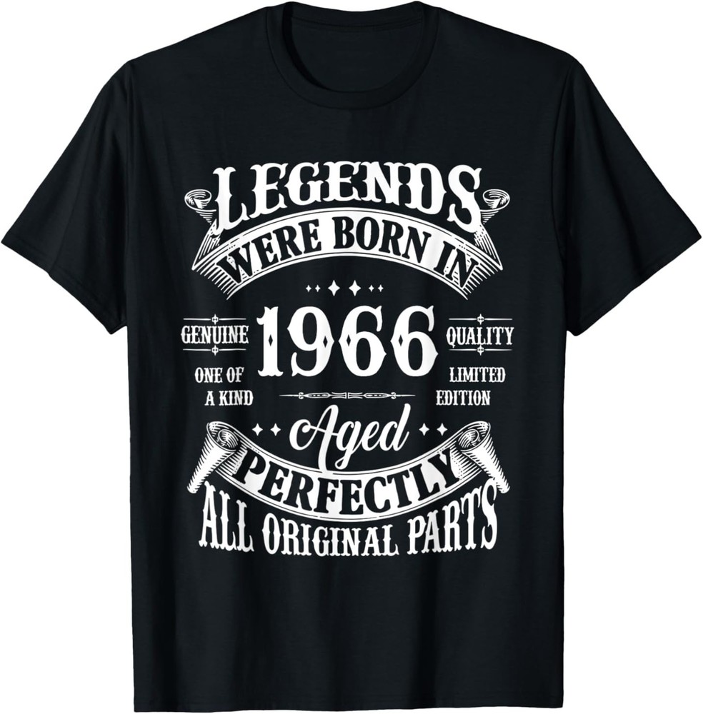 60th Birthday Shirt Vintage Born In 1966 60 Years Old B-day T-Shirt