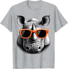Cool Rhino Wearing Sunglasses Kids Adults T-Shirt