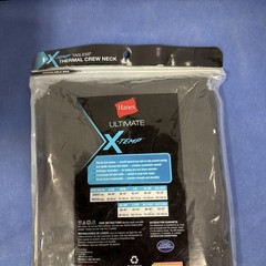 Hanes Ultimate X-Temp Thermal Crew Neck Long Sleeve Tagless Size M , Black