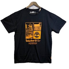 Timberland The Original #10061 Graphic Tee Shirt XXL Black Orange Boot Logo NWT