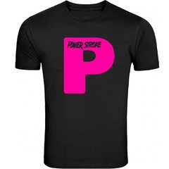 Powerstroke Small chest P Design T-Shirt Unisex Black Color Front & Back S – 5XL