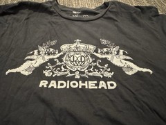 Radiohead 2018 N.A. Tour W.A.S.T.E. Shirt, Gray, Men’s Large Experimental Rock