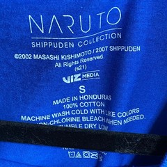 Naruto Shippuden Ramen Ichiraku Graphic T-Shirt Blue Mens Small NWT Anime