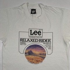 VTG 90s Lee Denim Jeans Promo T-Shirt Mens Medium Relaxed Rider Americana