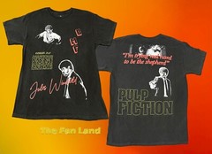 New Pulp Fiction 2 Sided Samuel L. Jackson Jules 1994 Mens Vintage T-Shirt