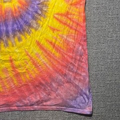 Vintage Tie Dye Pizza Place T Shirt Mens XL Purple Red Yellow Spiral Colortone