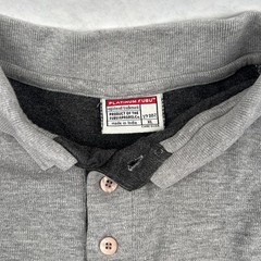 Platinum FUBU Fat Albert Junkyard Gang Embroidered Polo Sweatshirt Mens XL Gray