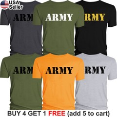US Army T-Shirt USA Military Physical Training Patriotic PT American Distressed