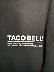 Taco Bell Employee Tee Size M Crew Live Mas Black T-Shirt uniform