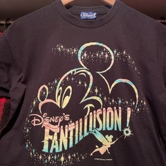 Vintage Tokyo Disneyland Fantillusion Mickey T Shirt Black Single Stitch Size M